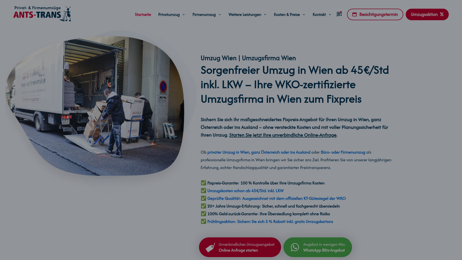 Praxisbeispiel Homepage